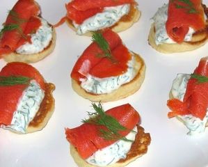 Blinis saumon et aneth