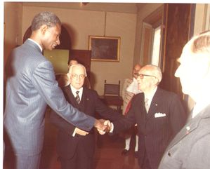 Le Président Sénégalais Abdou Diouf en visite à Malte