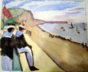 Peinture à la gouache d'après l'oeuvre de Marquet
