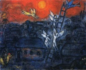 Chagall anges échelle