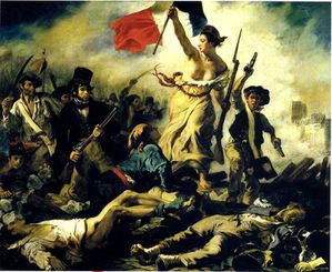 Delacroix - la liberte guidant le peuple - 1830- Huile sur