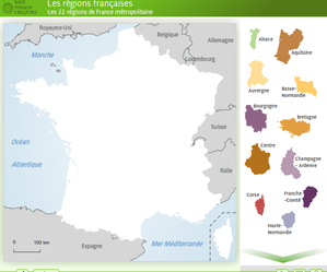 France 22 régions métropolitaines