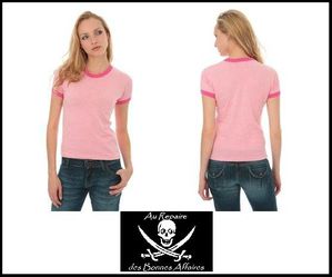 Tee-shirt rose chiné American Apparel S M