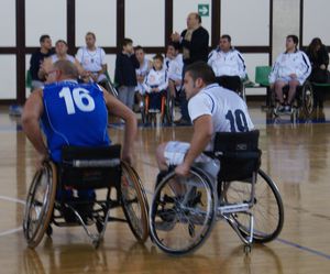 Coppia dei Campioni WheelChair Basket 2013 (13^ ed.). La finalissima a Palermo al Palamangano il 16 novembre