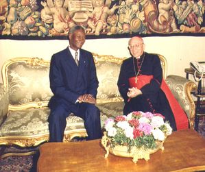 Abdou Diouf en visite au Vatican