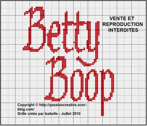 Betty Boop ecriture
