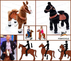 PonyCycle poney articulé peluche roule enfant