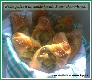 Petits pains à la viande hachée et aux champignons