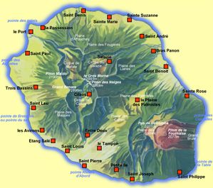 piton de la fournaise carte