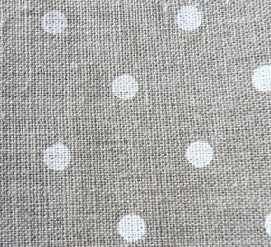 boutique du lin tissu thieffy petit pois blanc