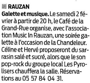 Article Sud-Ouest Galette&Music 02-02-13