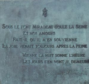 Apollinaire le pont mirabeau incipit