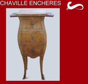 CHAVILLE ENCHERES MEUBLES CHEVET VIOLONNE TABLETTES