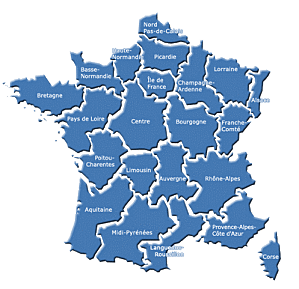 carte regions de france