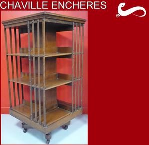 CHAVILLE ENCHERES AA MEUBLES BIBLIOTHEQUE ANGLAISE