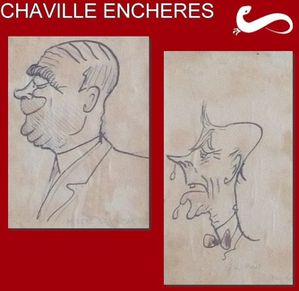 chaville encheres cami dessin caricatures