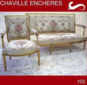chaville encheres salon banquette fauteuils epoque napoleon