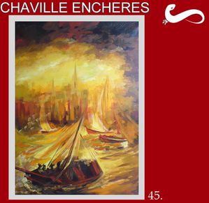 chaville encheres tableau GILLON Pierre huile-45