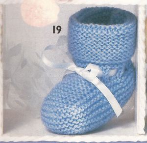 Chaussons b b bleus Mes tricots et astuces