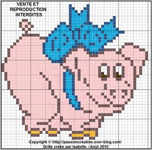 Cochon ruban bleu