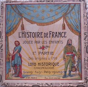 Jeu loto histoire de France 12 grandes périodes avec les dates