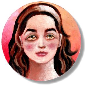 beau portrait huile acrylique enfant