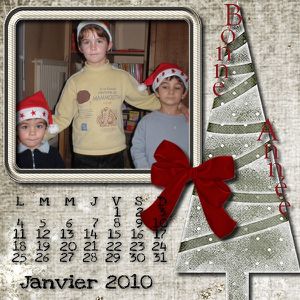 calendrier janvier 2010