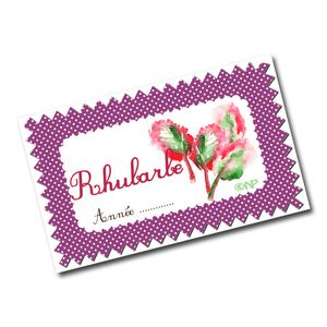 étiquette confiture de rhubarbe à imprimer gratuitement