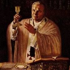 Pape Jean-Paul II célébrant la Messe.