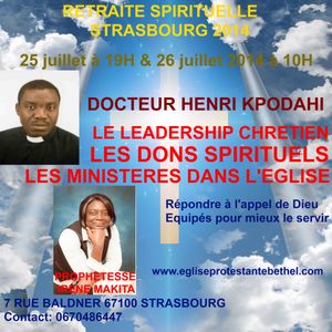 RETRAITE SPIRITUELLE STRASBOURG 2014-2