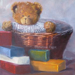15011-Nounours dans la corbeille -b