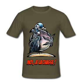 Tee Shirt Homme PALOMBE Moi, Je Le Chasse ! Entier