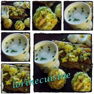 fonds d'artichaut farcis, sauce ciboulette