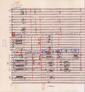 Pierre Boulez - partition autographe Pierre boulez - partition autogrpahe