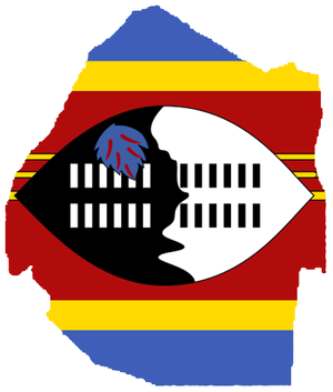 Flag-map of Swaziland