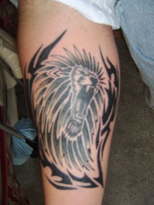 tattoo de cyril, lion tribal 2