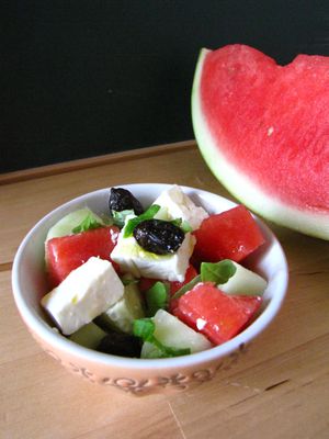 Salade d'été pastèque. Kesra 010