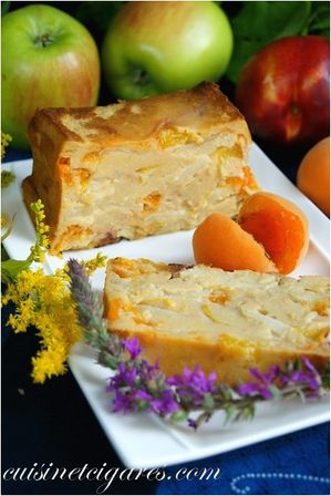 Flan pommes abricots nectarines Duo 10