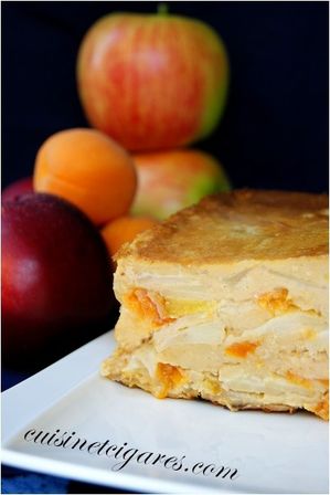 Flan pommes abricots nectarines Duo 2