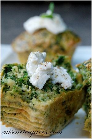 Muffins Epinards Roquette et Menthe Final Duo 1