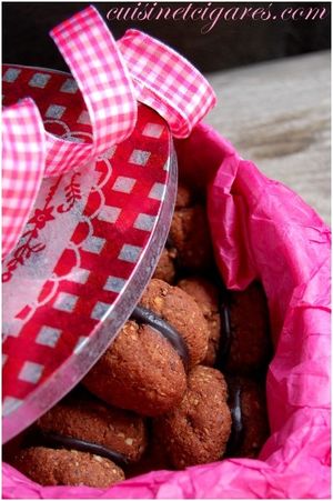 Biscuits Noisettes Ganache Choco Duo 10