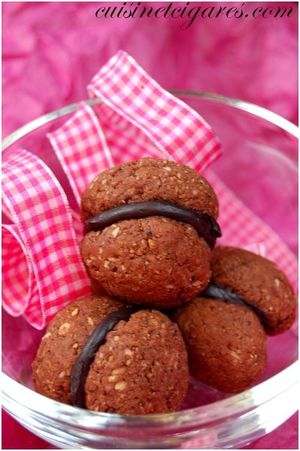 Biscuits Noisettes Ganache Choco Duo 20