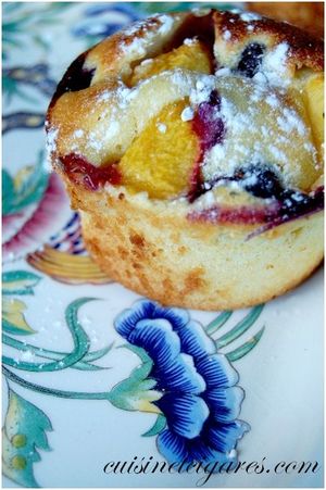 Petits Moelleux Ricotta Nectarines Myrtilles Fleurs 14