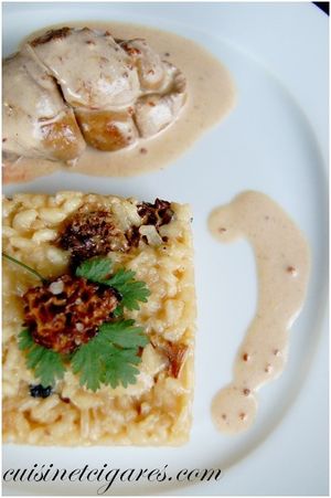Rognons de veau et risotto aux morilles 2