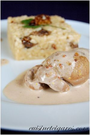 Rognons de veau et risotto aux morilles 3
