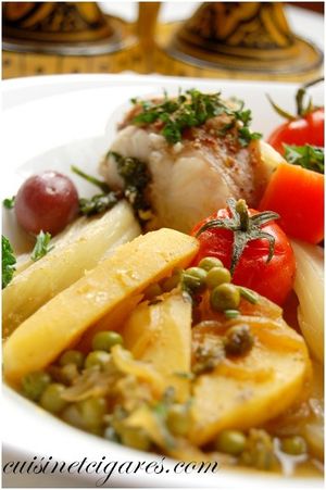 Tajine de Lotte Petits pois Pdt Duo 10b