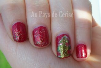 nail art christmas tree