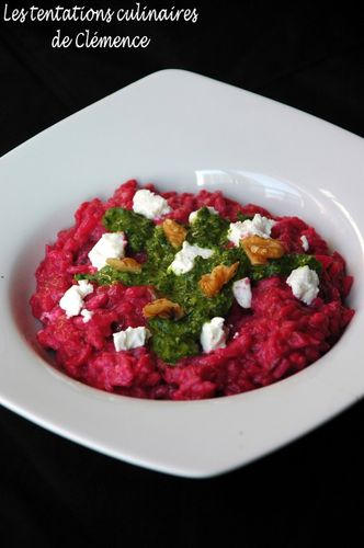 risotto betterave chèvre bagnetto noix