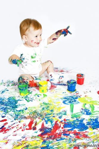 JEU  🎨 La peinture propre avec mon bébé / Clean Painting with my baby 