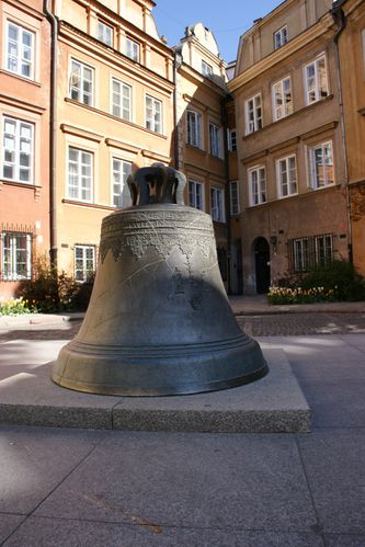 Varsovie-Pologne-cloche bronze 1646-kanonia-vieille ville (